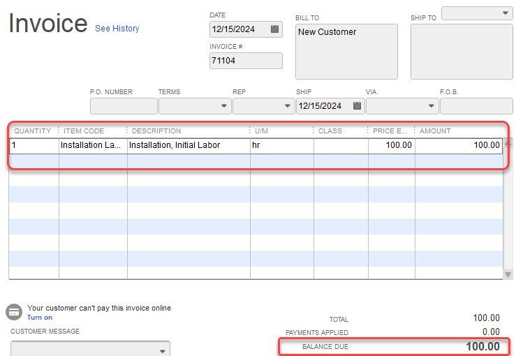 Customer Credit in QuickBooks